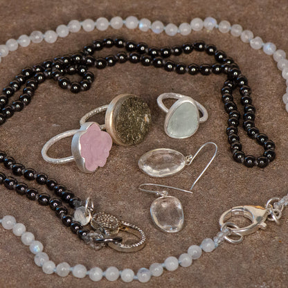 Rainbow Moonstone Medium + Clasp