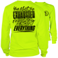 Exhausted - Long Sleeve Hi-Vis T-Shirt