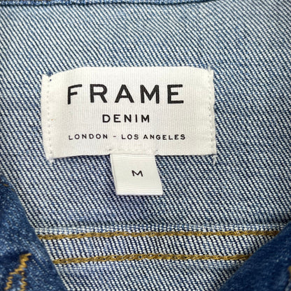 FRAME DENIM Button Cuffs Soft Jacket  Women's Sz M  Medium Blue Wash