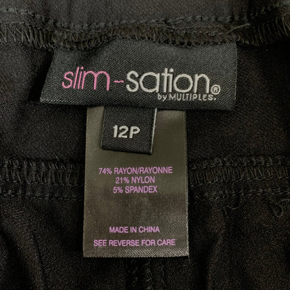 MULTIPLES Ankle Pants Petite Women's Sz 12P Black