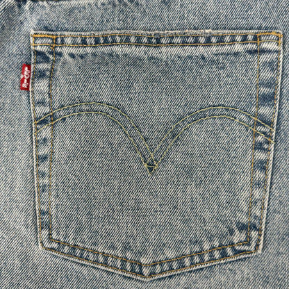 LEVIS 501 Original Fit High Rise Shorts Medium Wash Women's Sz 34 Mega Vibe Blue