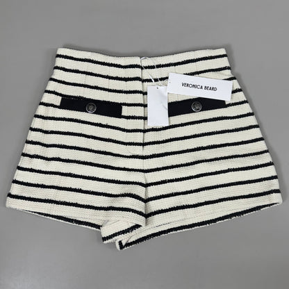 VERONICA BEARD Women's Gershwin Short Sz-8 Ivory/Black 2406TW7480258