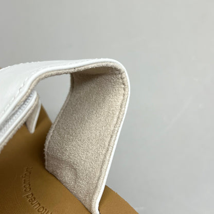 COBIAN Dana Rise Elevated Flatform Style Slide Women's Sz 6 White DNA24-100-06