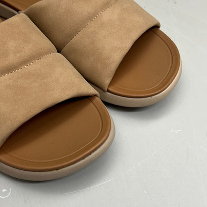 COBIAN Tolula Slide Enhanced Cushion Suede Strap Women's Sz 8 Tan TOL24-230-08
