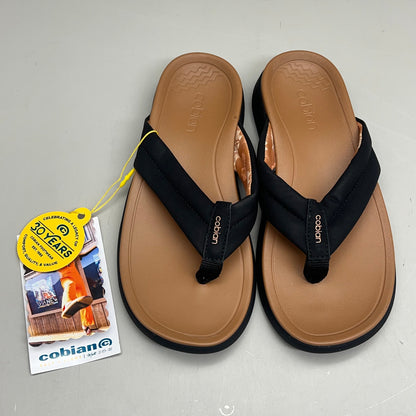 COBIAN Darby Synthetic Suede Strap Sandals Women's SZ 10, EU 41 Black DAR24-001-10