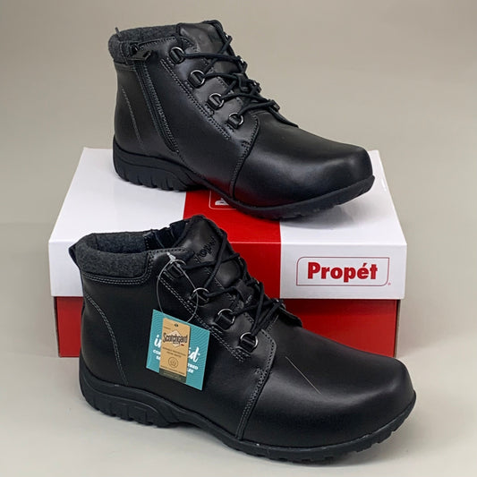 PROPET Delaney Leather Ankle Boot XX(4E) Women's SZ 8.5 Black WFV002LBLKE-08H