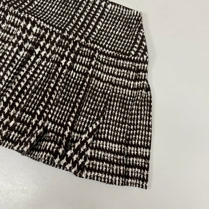 NORMA KAMALI Silky Jersey Pleated Micro Skirt Unlined Women's Sz S/32 Chocolate