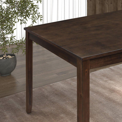 48"W Solid Rubberwood 5-Piece Dining Table Set with Diamond Chair Back