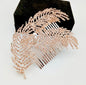 Arlene - Crystal Feather Bridal Hair Comb - Available in Silver and Rose Gold