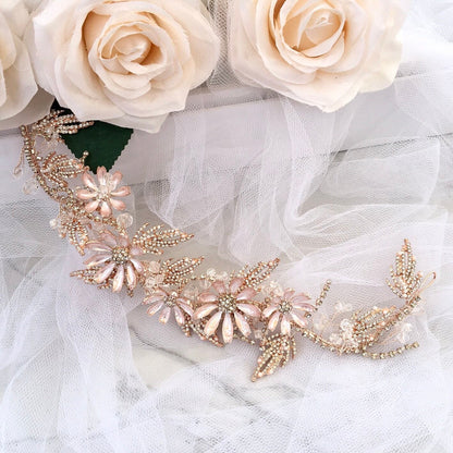 "Celine" - Floral Bridal Hair Accessory - Available in Yellow Gold and Rose Gold