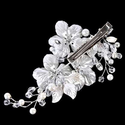 Kira - Floral Bridal Hair Clip/Vine - Available in Silver and Gold