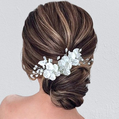 Kira - Floral Bridal Hair Clip/Vine - Available in Silver and Gold