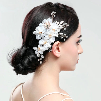 "Elin" - Gold Pearl and Crystal Bridal Hair Comb