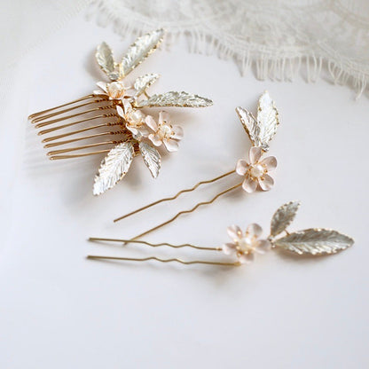Cersei - Romantic Bridal Hair Comb and Pins Set