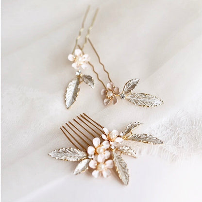 Cersei - Romantic Bridal Hair Comb and Pins Set