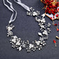 "Angelina" - Pearl and Crystal Bridal Headband - Available in Silver, Rose Gold and Yellow Gold