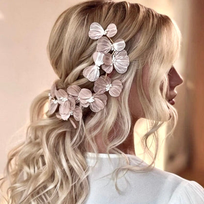 Maira - Floral Filigree Bridal Headband - Available in Silver, Rose Gold and Yellow Gold