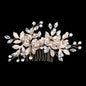 Myra - Floral Bridal Hair Comb - Available in Silver, Rose Gold and Yellow Gold