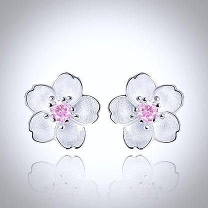 "Lilo" - Cherry Blossom Earrings and Bracelet Set, Flower Girl Gift