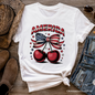 America Coquette Cherries T-Shirt, Patriotic 4th of July Tee