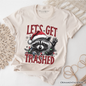 Let's Get Trashed Christmas Raccoon T‑Shirt, Funny Tee for Feral Women