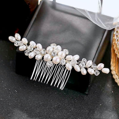 Alice - Freshwater Pearl and Crystal Bridal Hair Comb