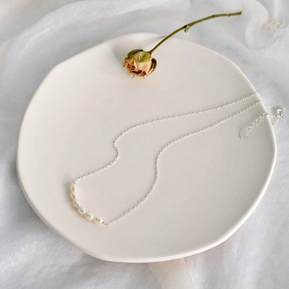 "Kalina" - Freshwater Pearl Bridal Necklace, Bridesmaids Gift