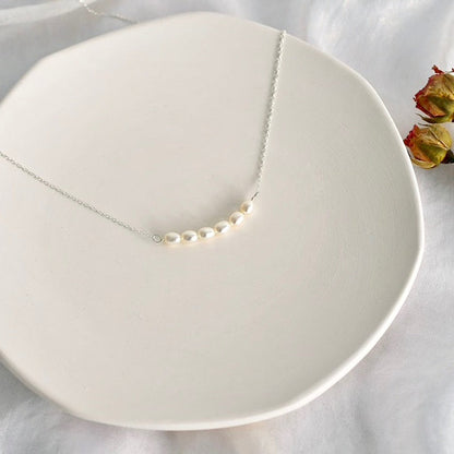 "Kalina" - Freshwater Pearl Bridal Necklace, Bridesmaids Gift