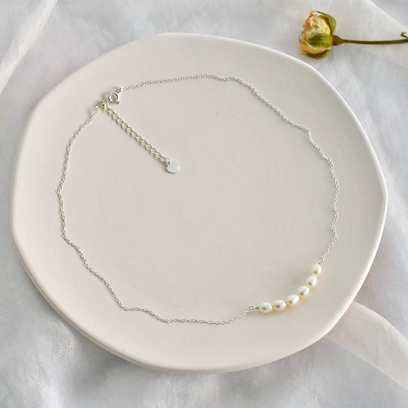 "Kalina" - Freshwater Pearl Bridal Necklace, Bridesmaids Gift