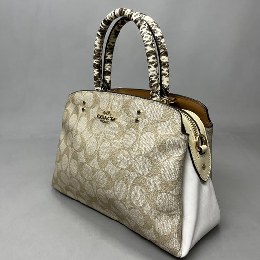 COACH Mini Lille Light Khaki Multi Carryall in Signature Canvas 90406 (New)