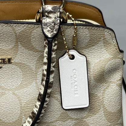 COACH Mini Lille Light Khaki Multi Carryall in Signature Canvas 90406 (New)