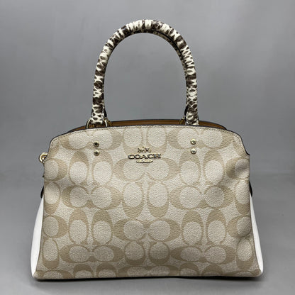 COACH Mini Lille Light Khaki Multi Carryall in Signature Canvas 90406 (New)