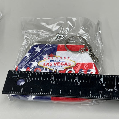 LAS VEGAS 3-PACK! Welcome to Fabulous Las Vegas Coin Purse Souvenirs 4" x 4" Flag