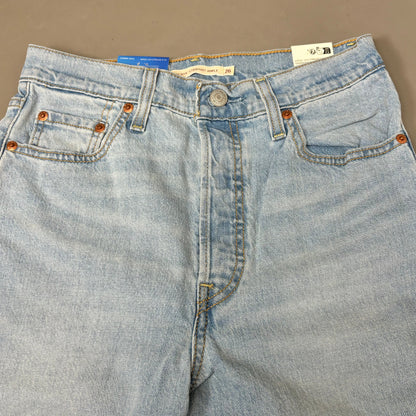 LEVIS Ribcage Straight Ankle Performance Jeans Women's Sz 26x27 Blue Light Wash