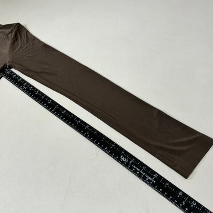 NORMA KAMALI Slim Fit Turtleneck Catsuit w/ Footsie Women's Sz M/38 Chocolate