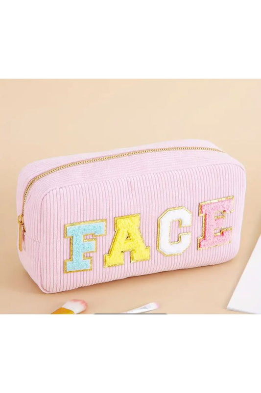 Cosmetic college patch make up bag -clearance