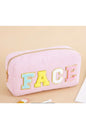 Cosmetic college patch make up bag -clearance