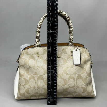 COACH Mini Lille Light Khaki Multi Carryall in Signature Canvas 90406 (New)