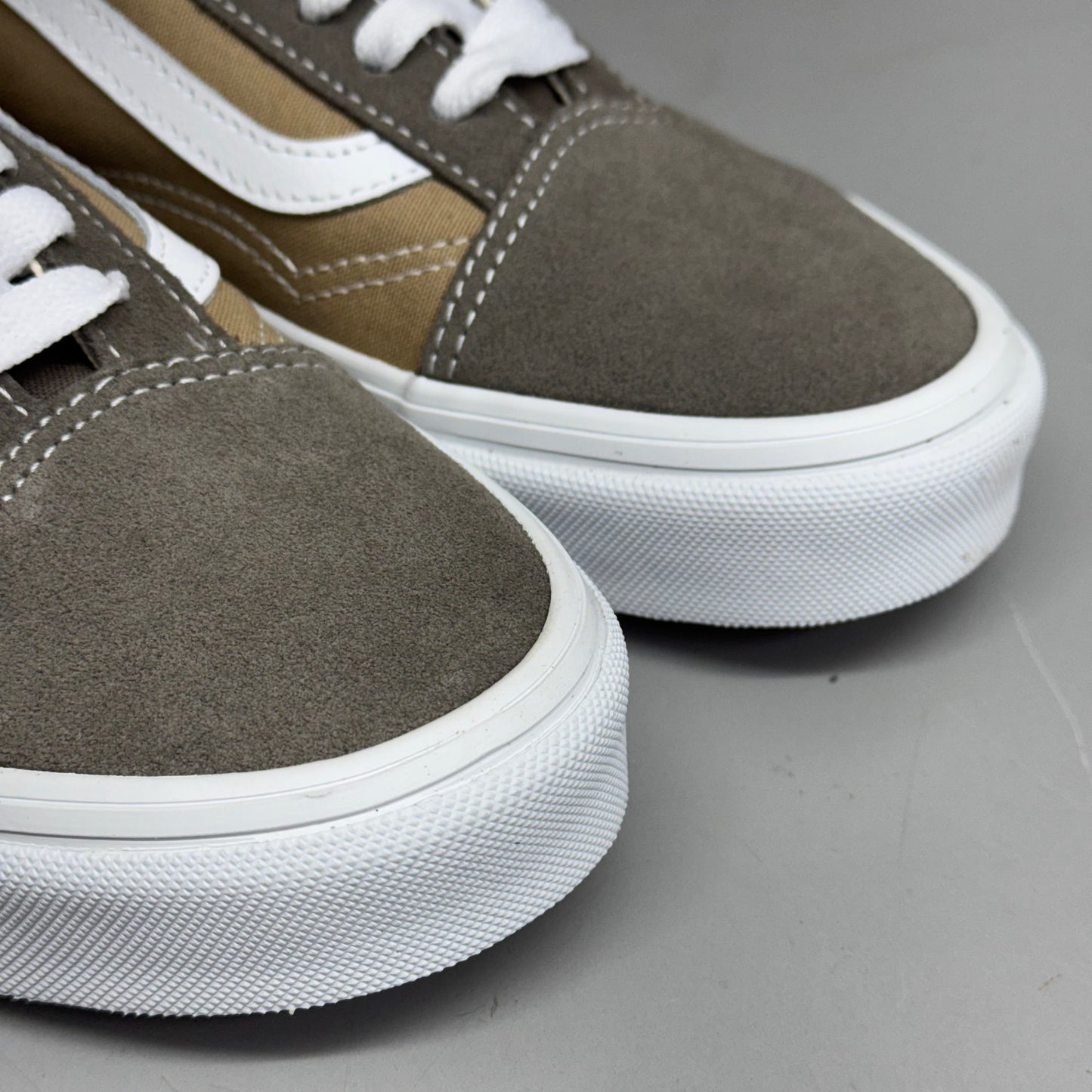 VANS Old Skool Shoe Sz Women's 8.5 Canvas/Suede Block Brown VN000CT8BRO