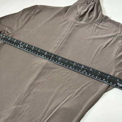 NORMA KAMALI Slim Fit Turtleneck Catsuit w/ Footsie Women's Sz M/38 Chocolate