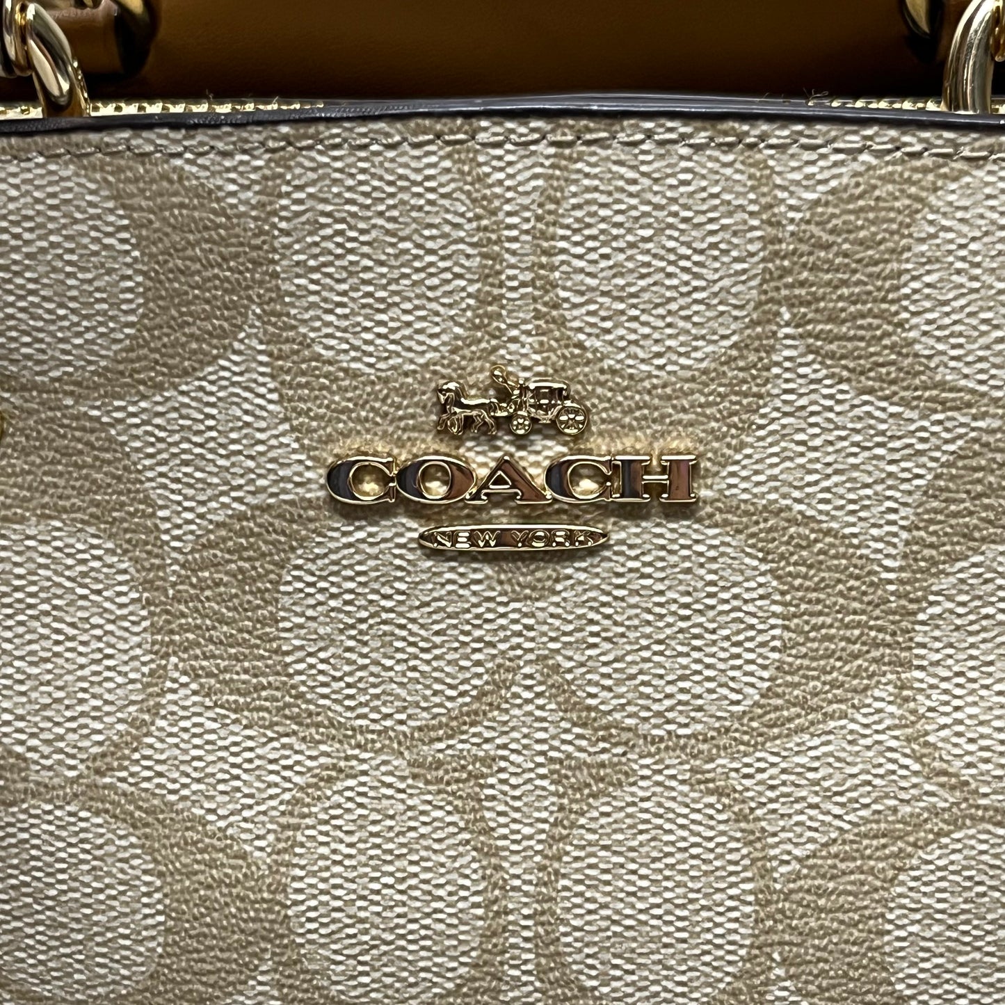 COACH Mini Lille Light Khaki Multi Carryall in Signature Canvas 90406 (New)