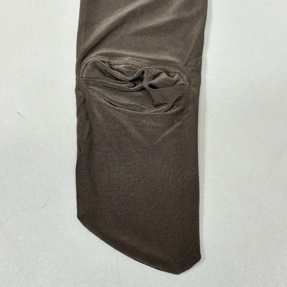 NORMA KAMALI Slim Fit Turtleneck Catsuit w/ Footsie Women's Sz M/38 Chocolate
