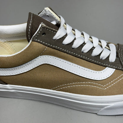 VANS Old Skool Shoe Sz Women's 8.5 Canvas/Suede Block Brown VN000CT8BRO