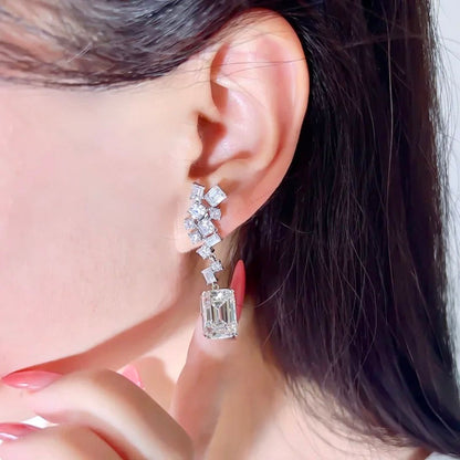 Sarissa - Cubic Zirconia Bridal Earrings - Available in Silver and Rose Gold