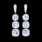 "Soraya" - Square Cubic Zirconia Bridal Earrings