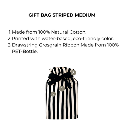 Gift Bag Striped Medium