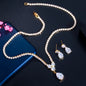 Kia - Cubic Zirconia Bridal Jewelry Set - Available in Silver and Gold