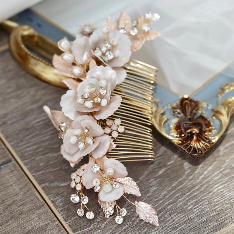 Loralyn - Bohemian Gold Bridal Hair Comb