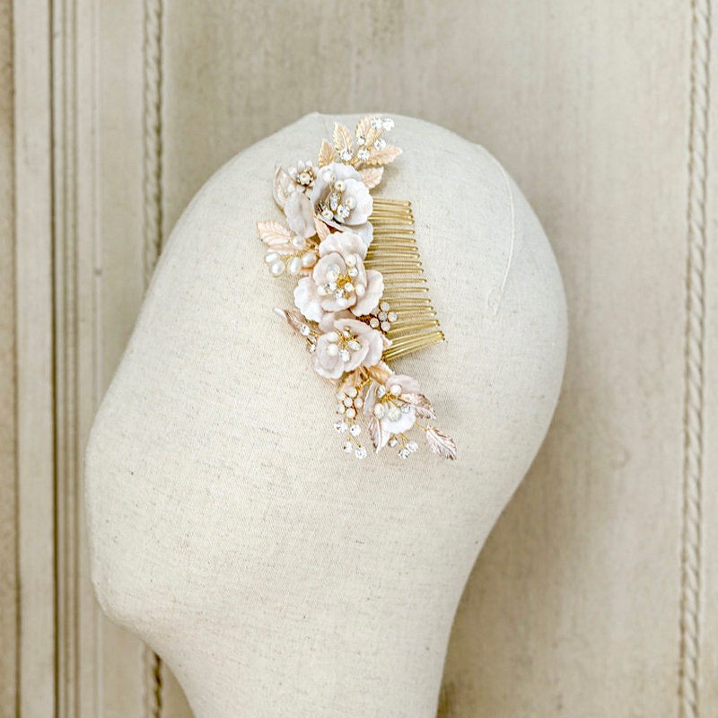 Loralyn - Bohemian Gold Bridal Hair Comb