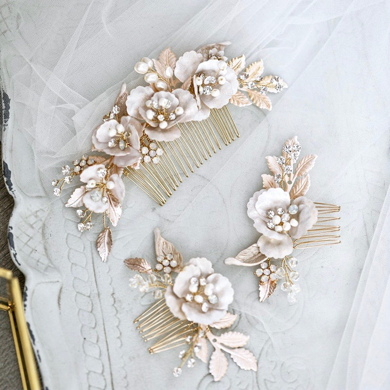 Loralyn - Bohemian Gold Bridal Hair Comb